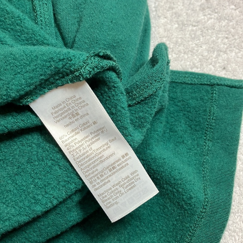 J Crew Factory green button collar sweatshirt - Picture 6 of 8